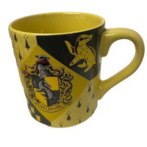 Silver Buffalo Harry Potter Hufflepuff Crest Ceramic Coffee Cup Mug 14oz Yellow
